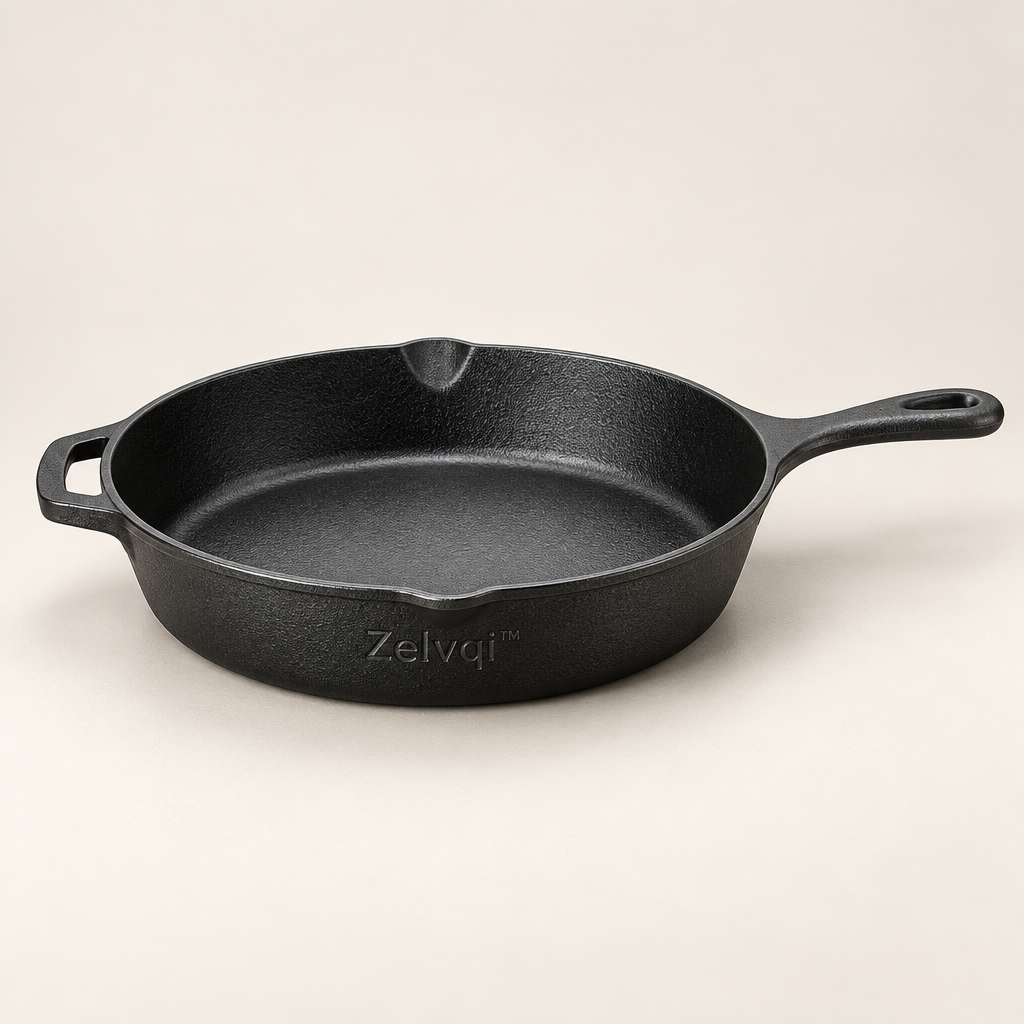 Zelvqi™ Heavy-Duty Cast Iron Skillet product image 01